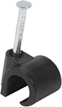 100 Attache-fils pour câble rond Ø 4 à 7mm pointe béton DEBFLEX Noir - 700434