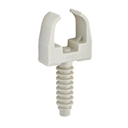 10 Clips de fixation avec cheville pour tube IRL Ø 20mm DEBFLEX Gris - 709071