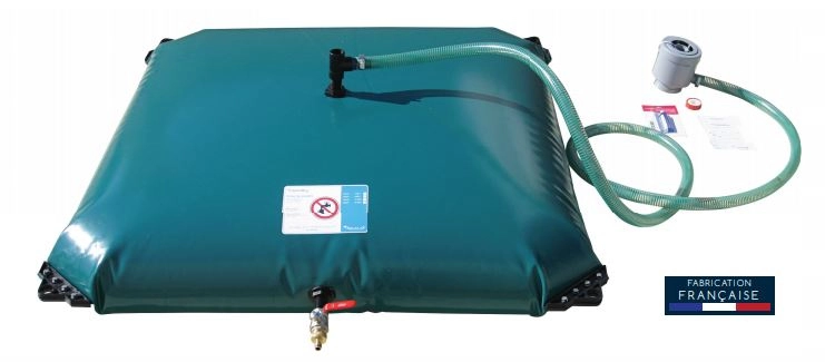 Citerne souple de récupération et stockage d'eau 500 L + Kit de connexion AQUALUX - 105804