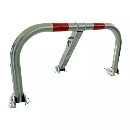 Arceau parking 970x460 Ø50 mm - VISO - 2 bandes réfléchissantes CL1 - 2 Clés + Fixations - STOPLACE 