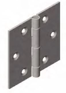 Charnière forte 1004 MONIN acier décapé - 60 x 60 mm - 424330