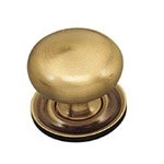 Bouton anglais 2003 Ø 30 mm avec rosace laiton patine