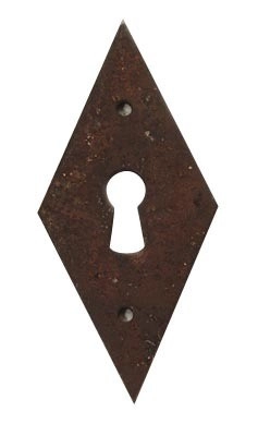 ENTREE LOSANGE 75X35 FER ROUILLE CIRE REF 5175 - PORTE