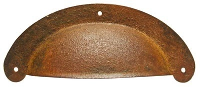 Poignée coquille DUBOIS - 41 x 100 mm - fer rouillé ciré - 498510