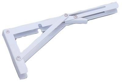 Console pliante 160 x 300 mm SHEPHERD - époxy blanc - charge 50 kg max - 3150641 