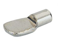 Taquet d'étagère tige lisse - A la pièce - QDCR - Acier nickelé - Ø 7mm - TAQ07AF12 