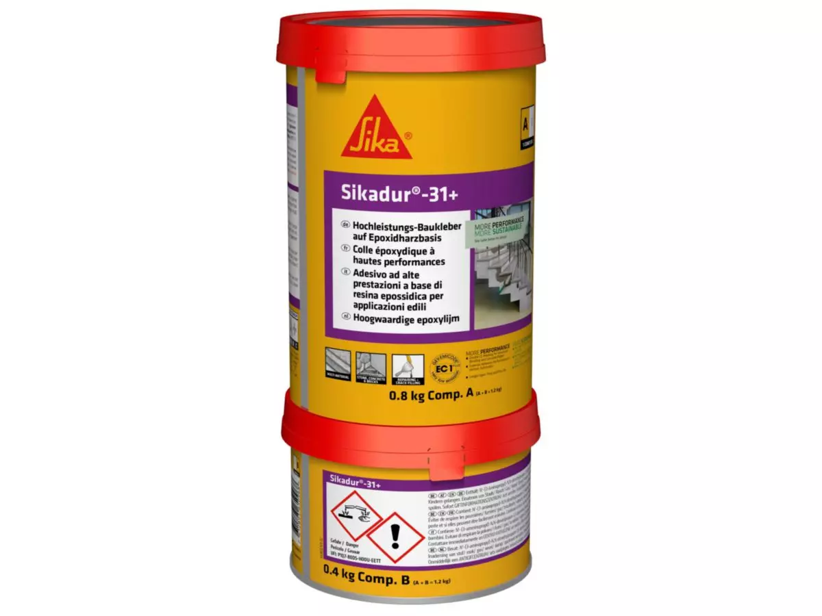 Colle Sikadur-31+ pour collage et réparation de béton - kit de 1,2 kg - SIKA - 644948