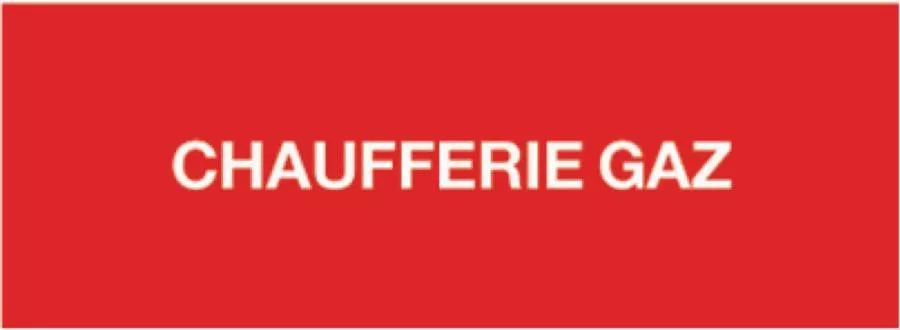 Etiquette SELF CLIMAT Chaufferie gaz - 200x100mm - 215289