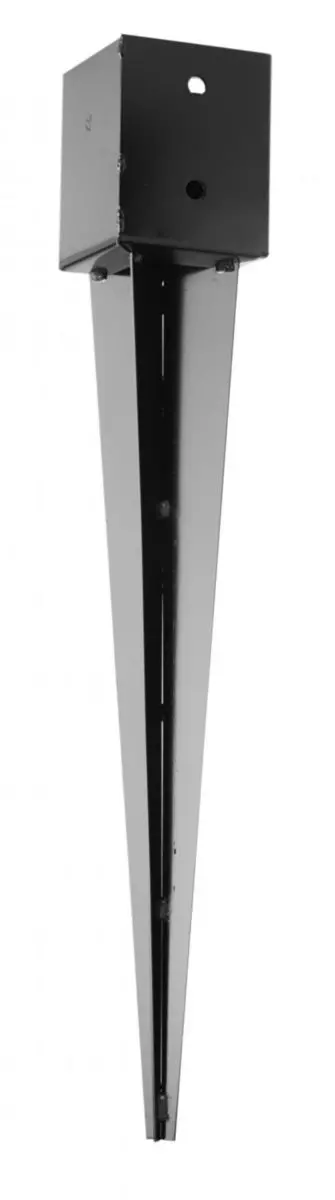 Pied de poteau jardin - 70x70x620 mm - Finition noire - SIMPSON - PPJNET70/620