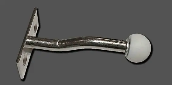 Butoir de porte sur tige N.40 Ac.nickelé-[Longueur:110mm]