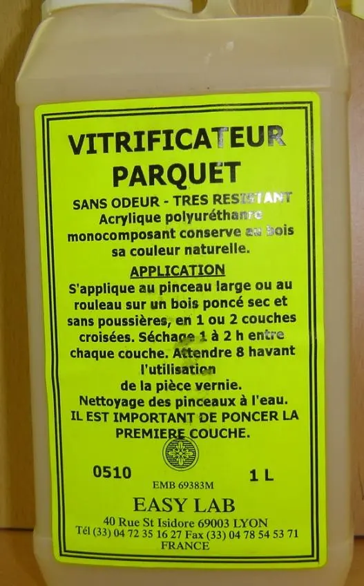Vitrificateur de parquet à l'eau EASY LAB-[Conditionnement:5 Litres]