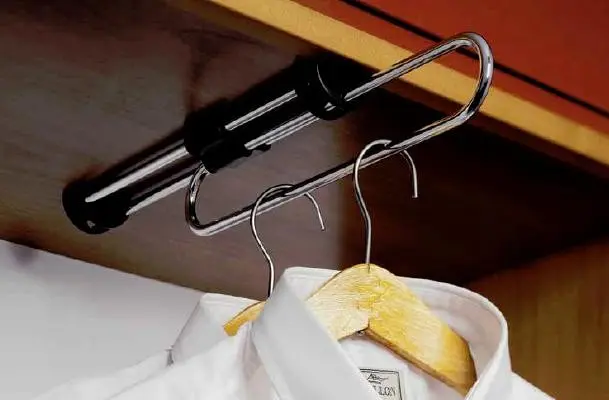 Porte-cintre extensible chromé M753-[Dimensions:450mm]