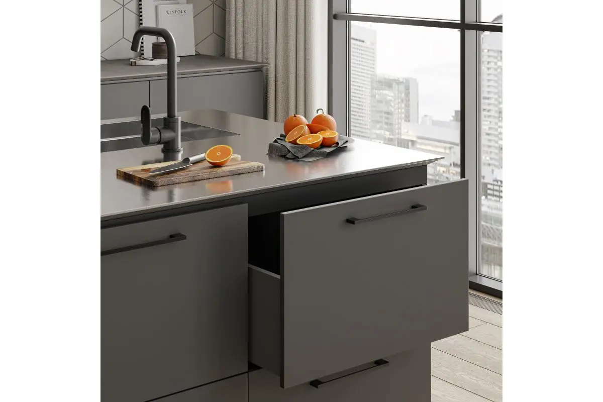 Poignée de meuble UZ-819  Noir Mat-Ent 192mm