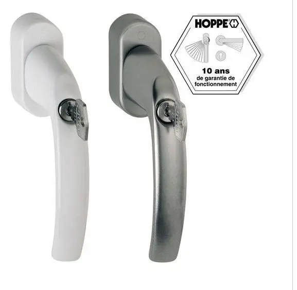 Poignée de fenêtre  TOKYO à clé-[Finition:F9010 Alu blanc]