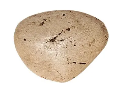 Bouton "Galet" résine Beige