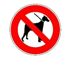 Disque signalisation D.300 "Interdit au chien"