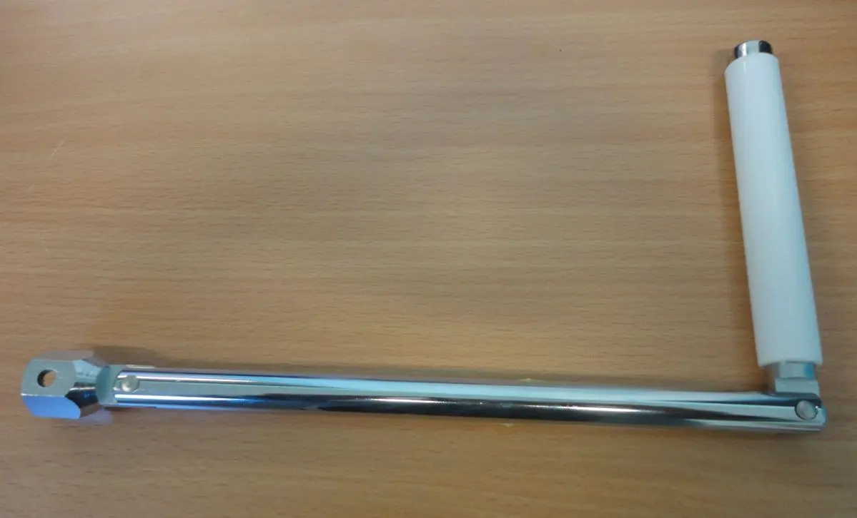 Poignée de Manivelle de store articulée  Blanche/Chromée