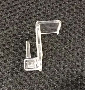 Support adhésif  avec retour pour tringle de vitrage