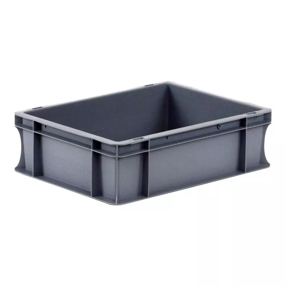 Bac palettisable norme Europe - 400 x 300 x 120 mm - 9 litres - gris acier - NOVAP - 5101841