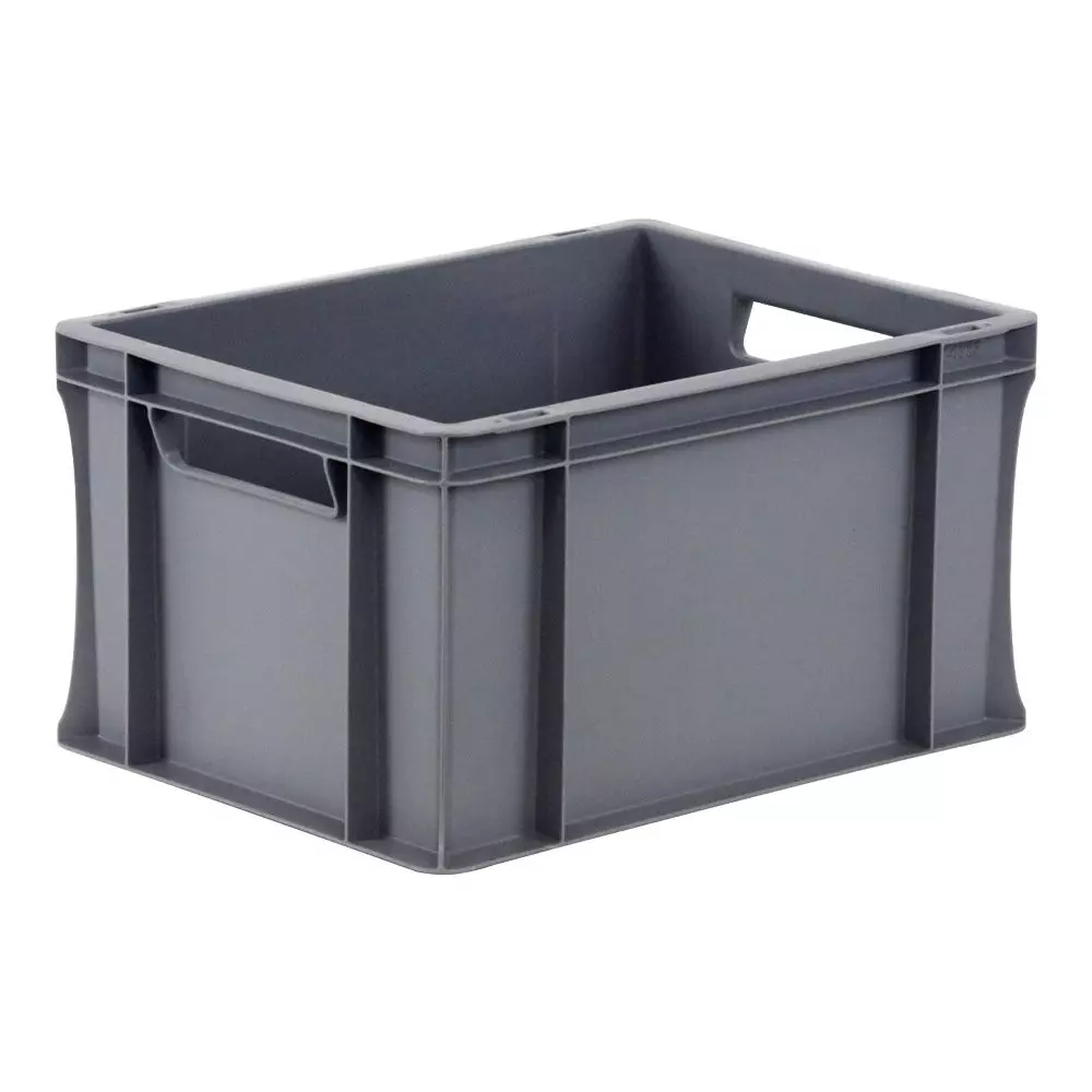 Bac palettisable norme Europe - 400 x 300 x 220 mm - 20 litres - gris acier - NOVAP - 5103845