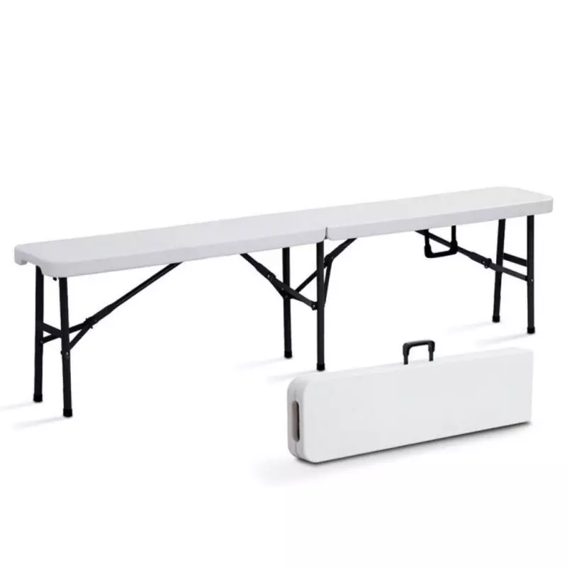 Banc blanc pliant 182X30X43 CM - IEV RONDY - 962170