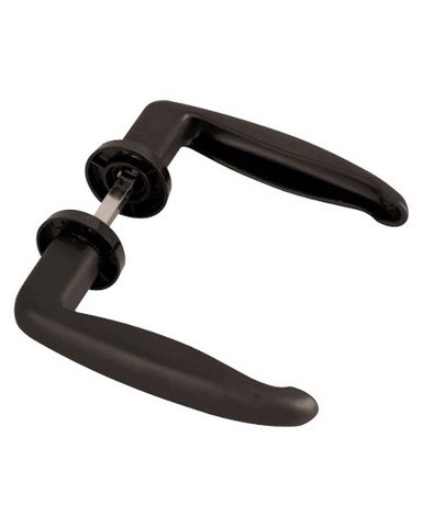 PAIRE BEQUILLE CROCHET 1170 NOIRE CARRE 6 ET 7MM AVEC ROSACES