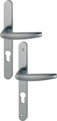 Ensemble de porte-fenêtre plaque étroite Atlanta 1530/300LMSGL HOPPE Asp.inox F9 Clé i Entr.70 - ép.48/57 - 3303816