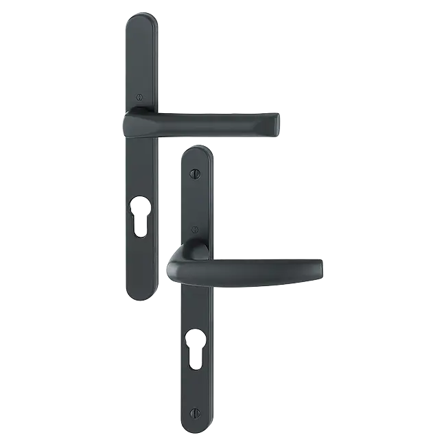 Ensemble de porte-fenêtre plaque étroite Atlanta 113KH/300LMSGL/1530 HOPPE Saillie réduite 195mm Noir 9714 Clé i Entr.92 C.8 - ép.78/87 - 3401109