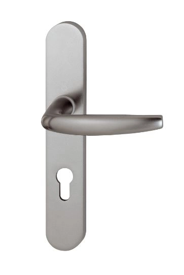 Ensemble de porte plaque large Atlanta HOPPE 1530/300M aspect inox F9 - Clé i - ent.70 ép.88-97 - 3307767