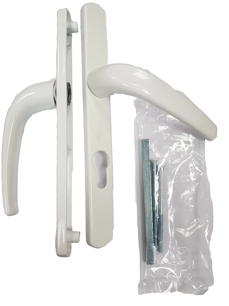 Ensemble plaque étroite Falcon 25 mm Clé i noir 9016 PRODIF - carré 7x115 mm vis 5x80 mm - PLFALCONBLANC