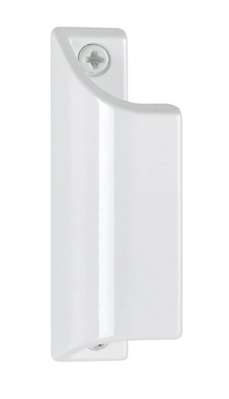 POIGNEE AILERON PROFILEE LONG 90MM ALUMINIUM LAQUE BLANC 9010 430
