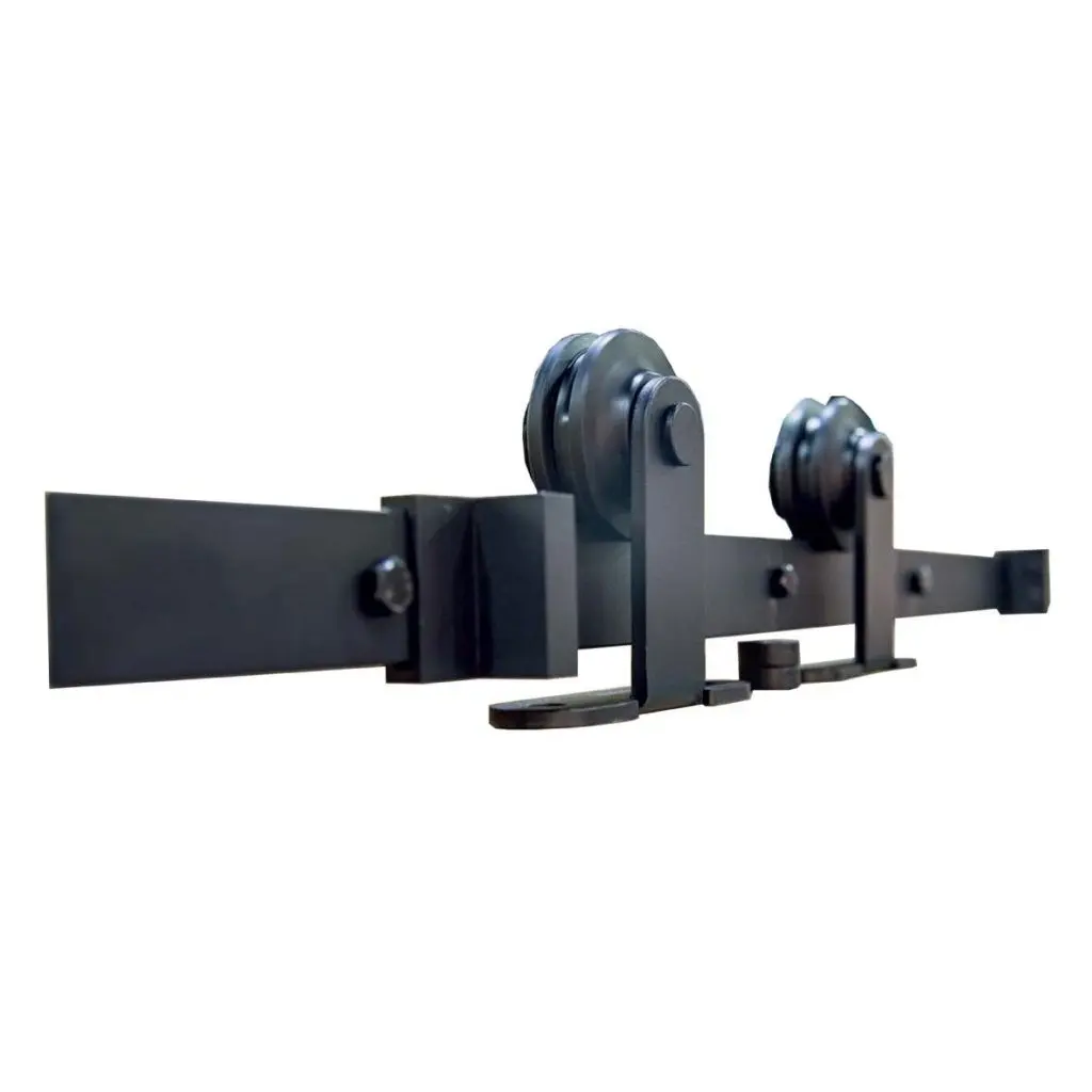 Kit Noir pour porte coulissante en applique bois