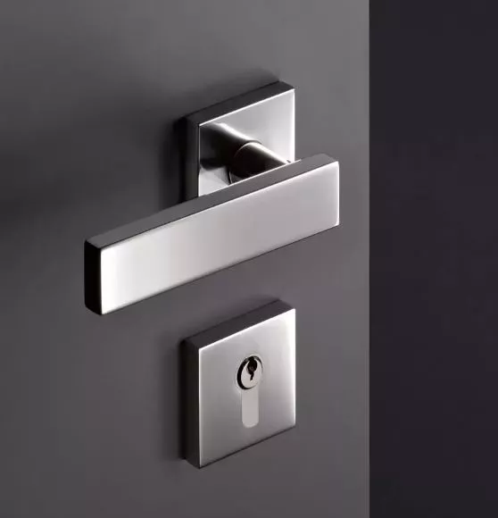 Ensemble béquille 185XAH sur rosace carrée HEWI Inox brossé Clé i - 180XAH01.5A0PZ