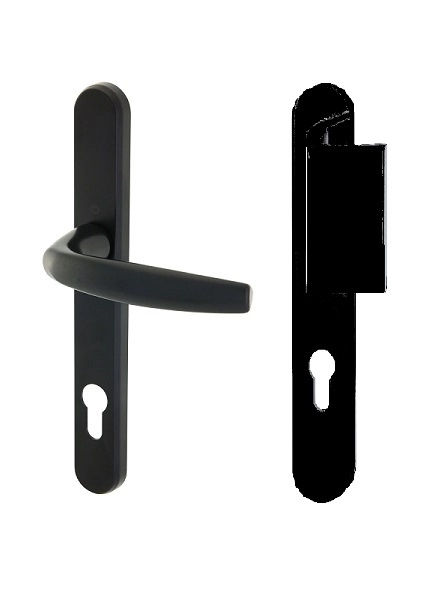 Ensemble de porte palière plaque étroite aileron Atlanta HOPPE 554/3346/1530 Noir 9714 - Clé i - ent.8/92 56/70 - 2354620