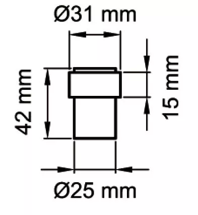 Butoir carré KARCHER DESIGN Inox - EZ216 71
