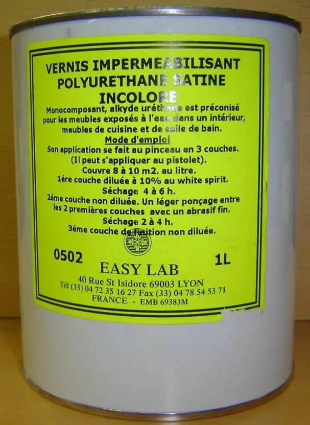 Vernis Polyuréthane Satiné 0502 EASY LAB-[Conditionnement:5 Litres]