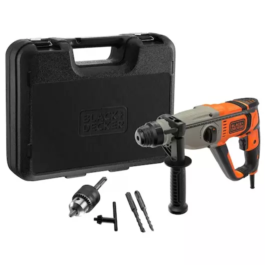 Marteau perforateur filaire - 800W - BLACK+DECKER - accessoires - coffret - BEHS02A-QS