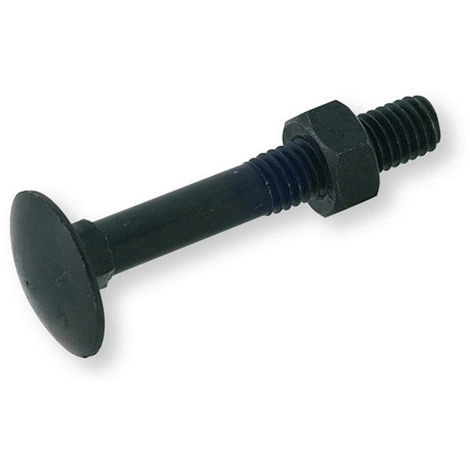 Boulon LENNIE Tête ronde collet carré TRCC - Zingué noir - Ø7x45 - boite de 100 - BTRCC0704506B