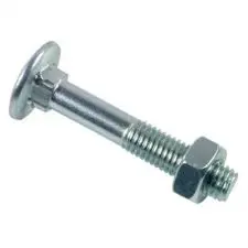 Boulon LENNIE Tête ronde collet carré TRCC - Zingué blanc - Ø8x50 - boite de 100 - BTRCC0805002B