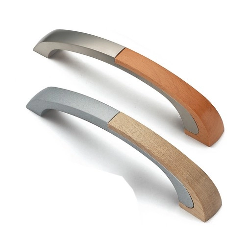 Poignée aluminium / érable ESTAMP - 160 x 14 mm - 9361/022