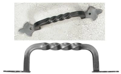 Poignée torsadée à embase Lys DUBOIS - fer noir - 491066