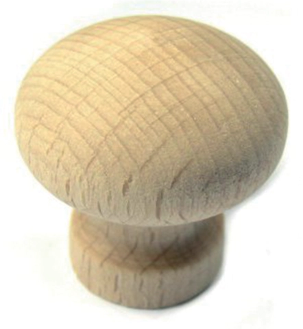 Bouton de meuble rustique en bois brut poncé HT28 D.25 CADAP - Bois de hêtre - 7025 
