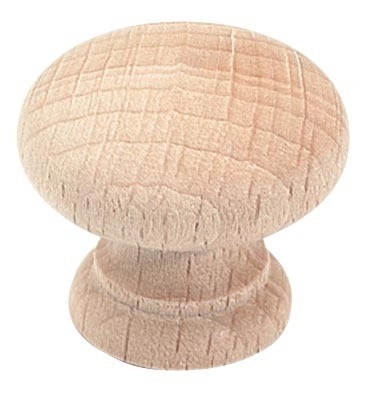 Bouton de meuble univers en bois brut poncé D.30 HT25 CADAP - Bois de hêtre - 7130