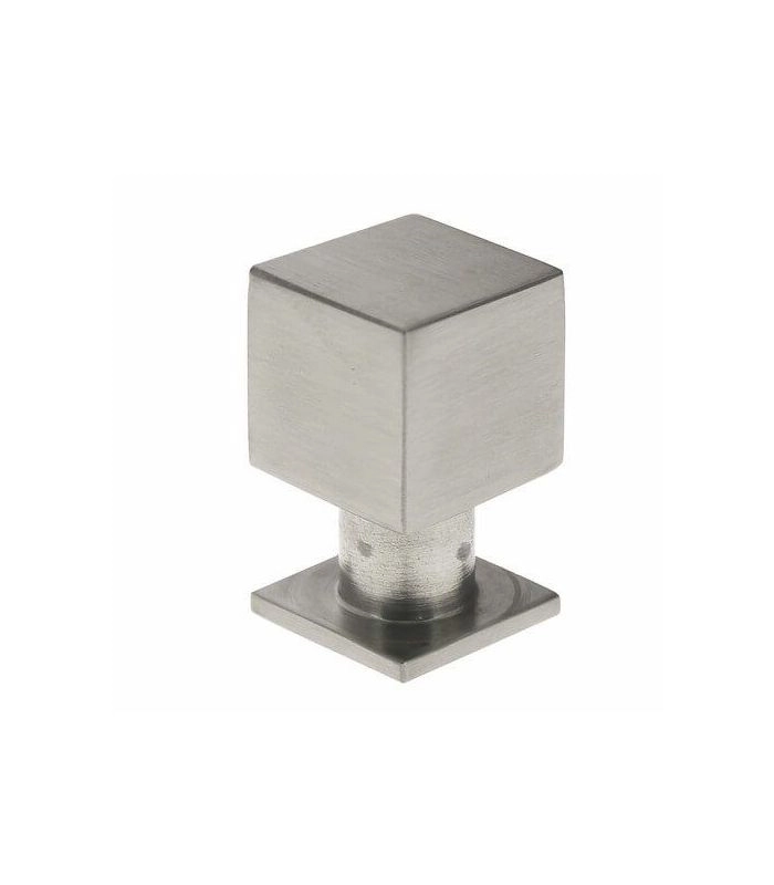 Bouton carré sur pied Ø20 mm DESIGN MAT Inox brossé - DMK012.IN.20.5