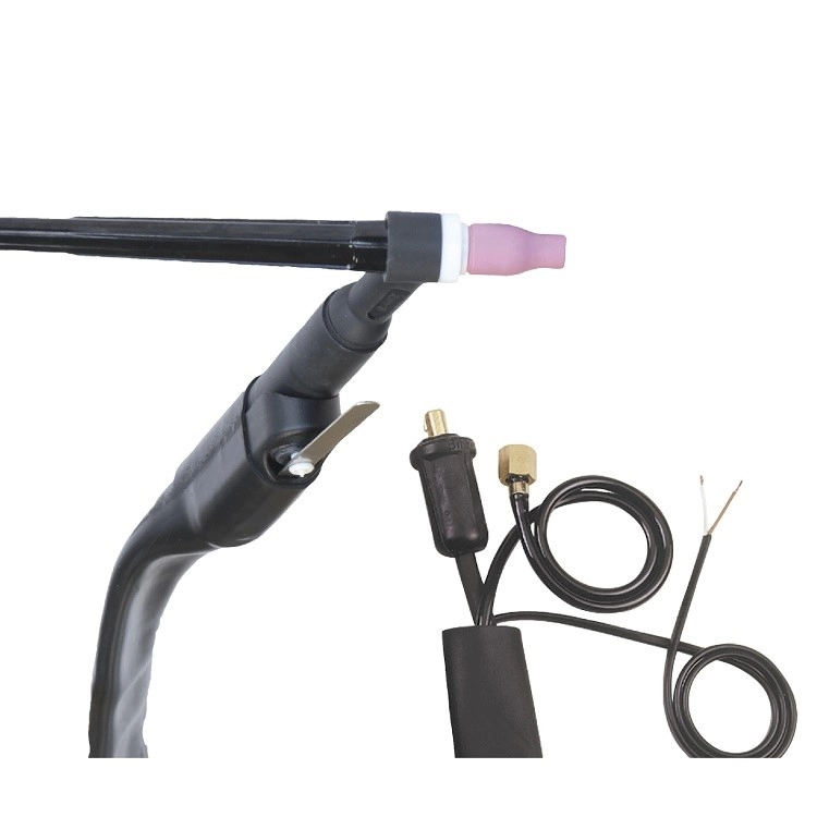 Torche TIG SR17L GYS (Lamelle) - Refroidissement Air - 4 m - Connexion 35/50 + Fiche 3pts (type DIN) - 044449