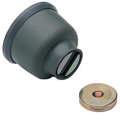 Arrêt de porte magnétique mural CF30.1 ARELEC - 30Kg - Gris - 30 x 70 x 71.3 mm - 565001	