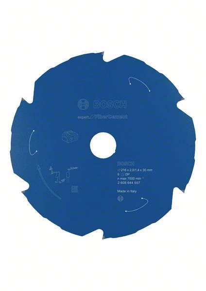 Lame de scie circulaire BOSCH Expert for Fibre Cement pour scies sans fil 216 x 2/1,4 x 30 T6 - 2608644557