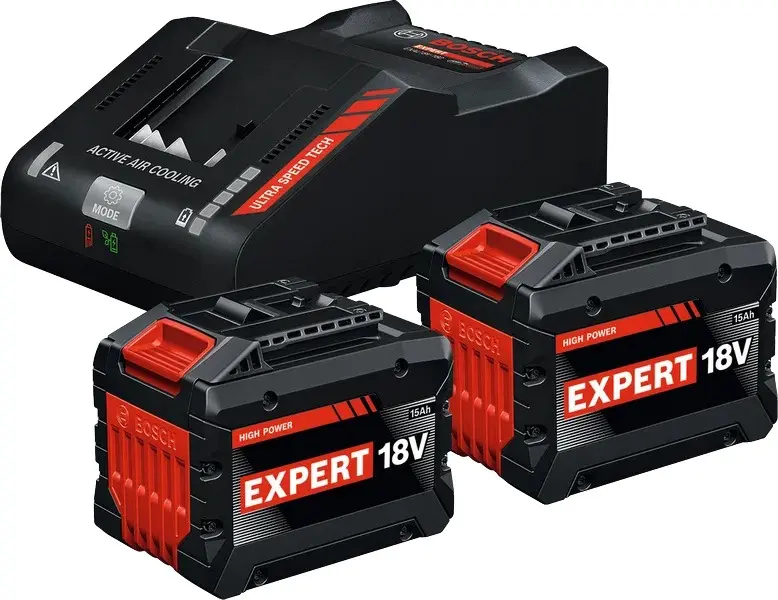 Starter Set Expert  de 2 batteries 18V 15Ah EXBA 18V-150 + 1 chargeur rapide EXAL 18V-160 - BOSCH - 1600A0373Z