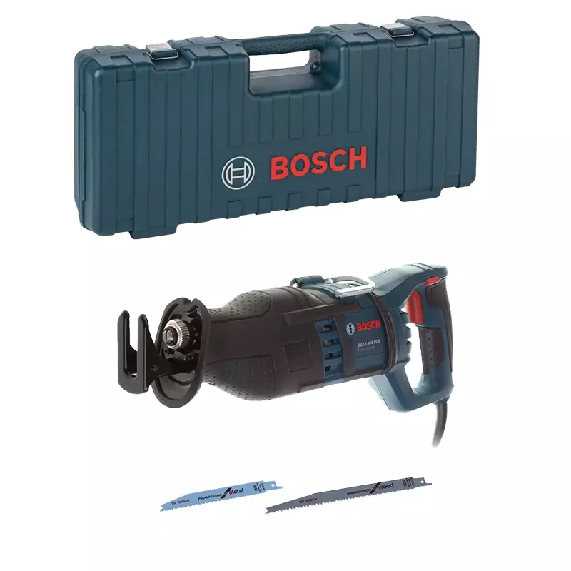 Scie sabre BOSCH GSA 1300 PCE - 1300W - Avec coffret et 2 lames - 060164E200