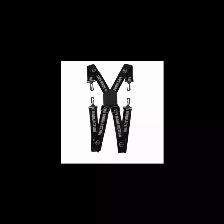 Paire de bretelles élastiques mousqueton noir t.u - LMA - 99139